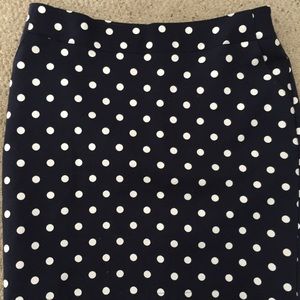Polka dot pencil skirt